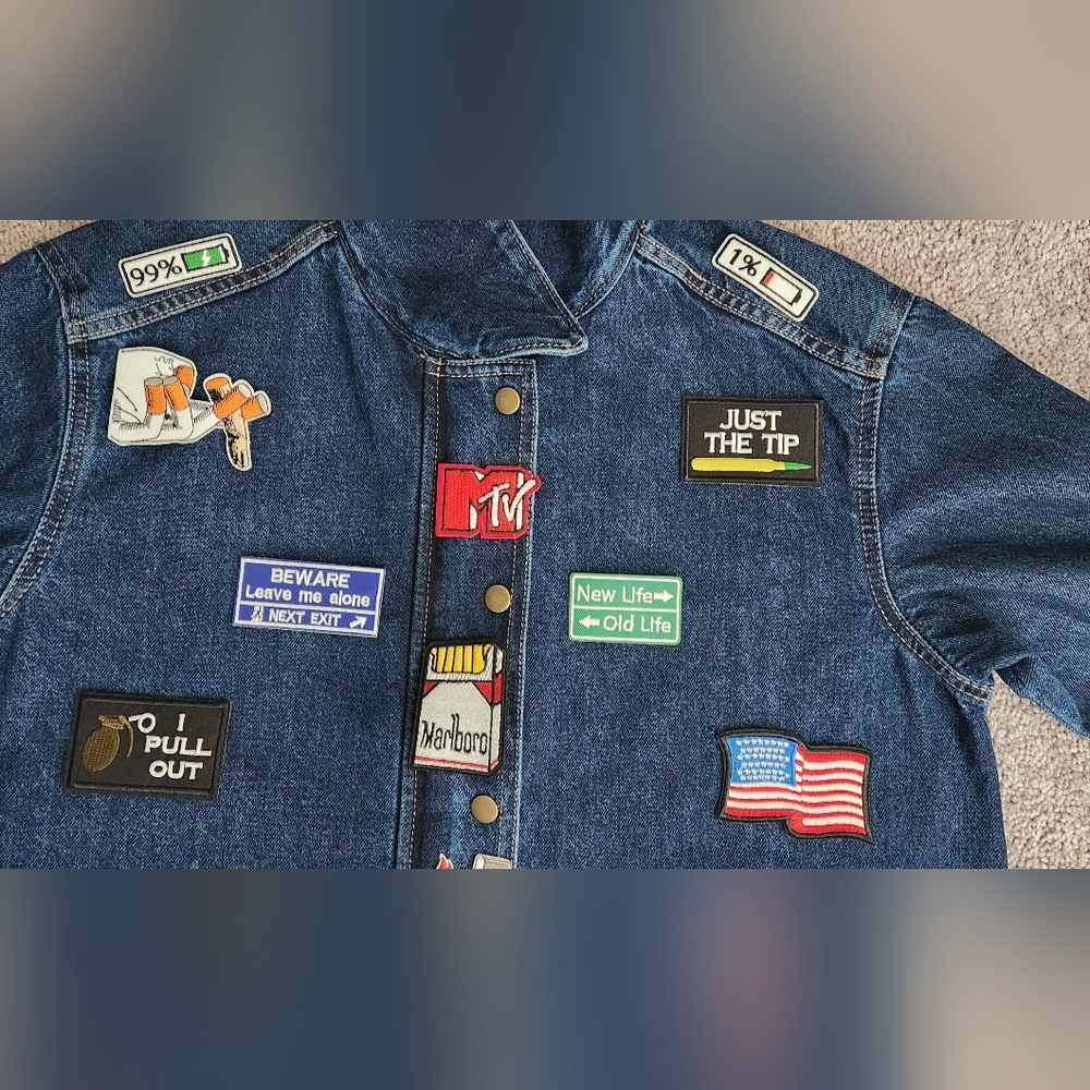 Custom jean patchwork jacket - Picture 13 of 16